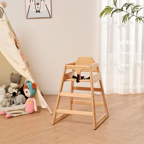 Bellemave® Wooden Double Solid Wood Feeding, Eat & Grow Portable High, Easy to Clean Baby Booster Chair - Bellemave