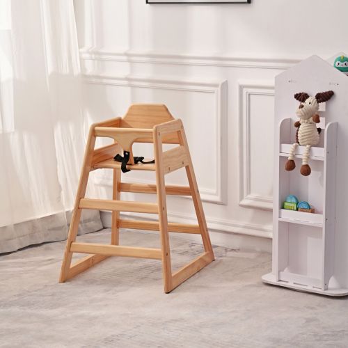 Bellemave® Wooden Double Solid Wood Feeding, Eat & Grow Portable High, Easy to Clean Baby Booster Chair - Bellemave