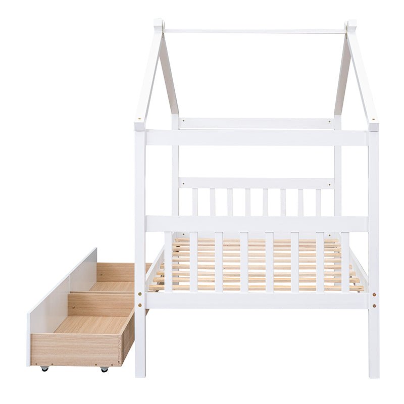 Bellemave® Wooden House Bed with 2 Drawers - Bellemave