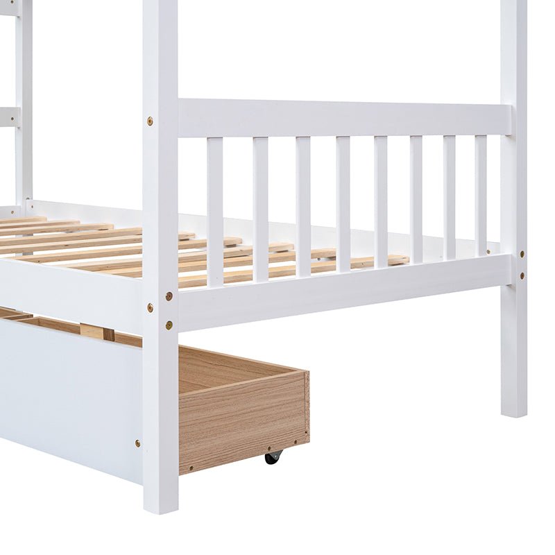 Bellemave® Wooden House Bed with 2 Drawers - Bellemave