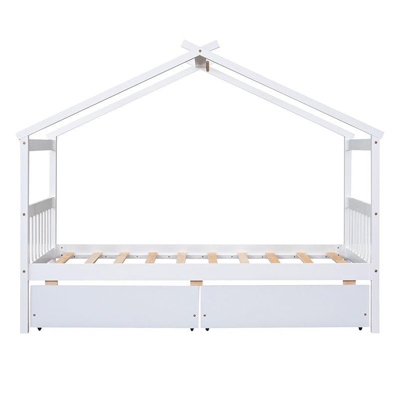 Bellemave® Wooden House Bed with 2 Drawers - Bellemave