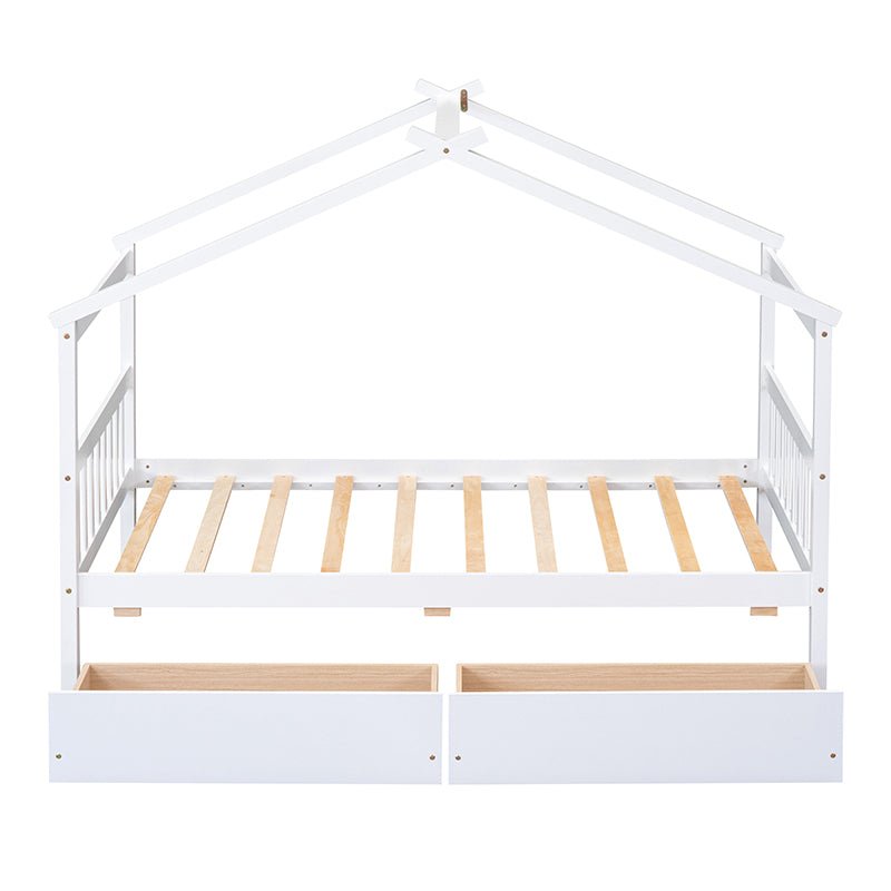 Bellemave® Wooden House Bed with 2 Drawers - Bellemave