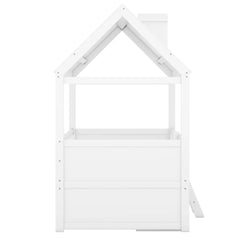 Bellemave® Wooden House Bed with 4 Drawers and Safety Guardrails - Bellemave