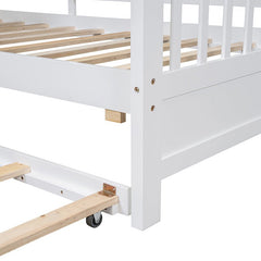 Bellemave® Wooden House Bed with Trundle and Storage Shelf - Bellemave