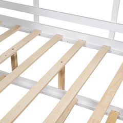 Bellemave® Wooden House Bed with Trundle and Storage Shelf - Bellemave