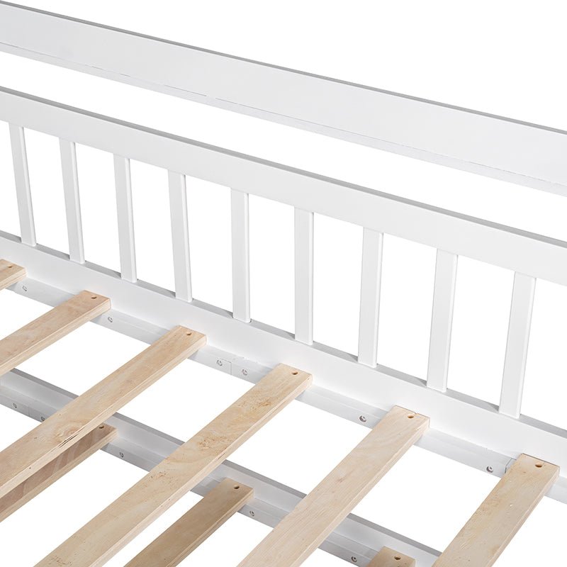 Bellemave® Wooden House Bed with Trundle Bed - Bellemave