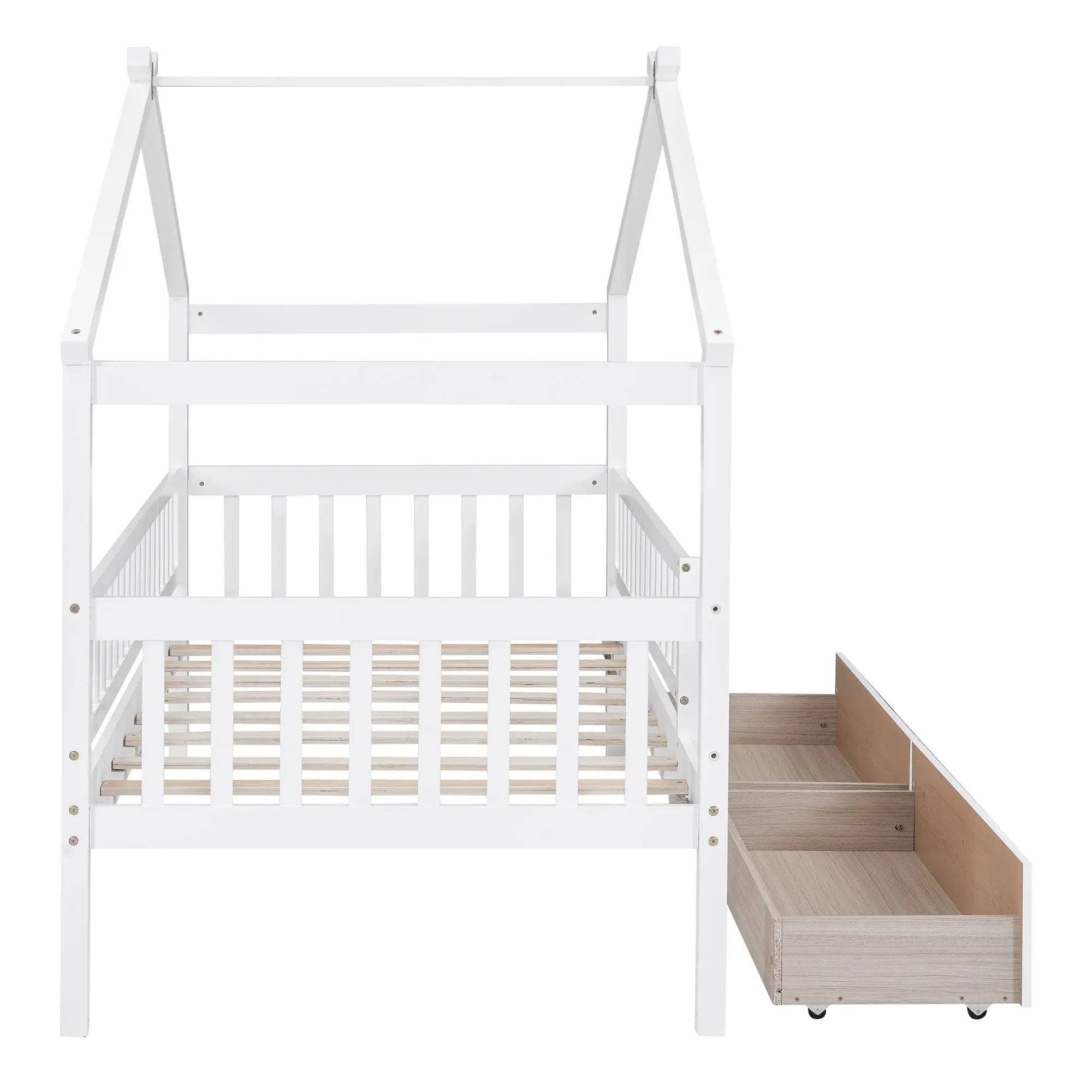 Bellemave® Wooden House Bed with Two Drawers - Bellemave