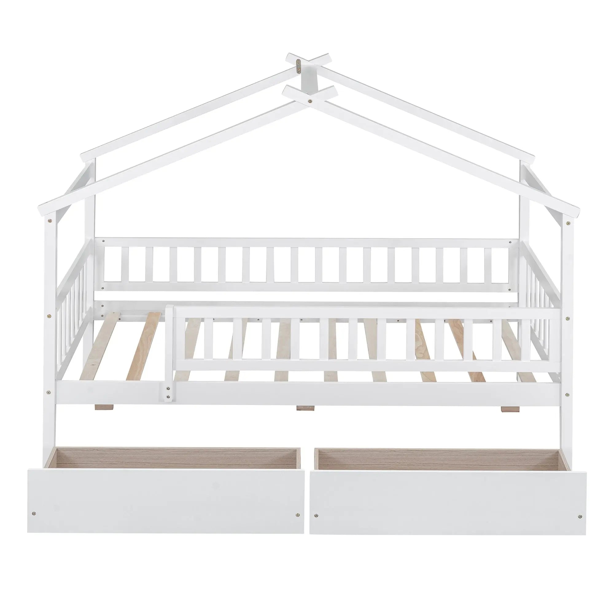 Bellemave® Wooden House Bed with Two Drawers - Bellemave