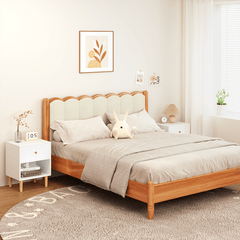 Bellemave® Wooden Nightstand with One Drawer One Shelf - Bellemave