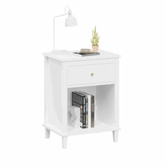 Bellemave® Wooden Nightstand with One Drawer One Shelf - Bellemave