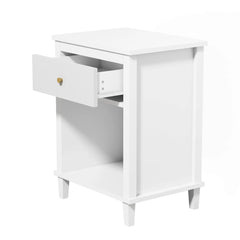 Bellemave® Wooden Nightstand with One Drawer One Shelf - Bellemave