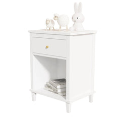 Bellemave® Wooden Nightstand with One Drawer One Shelf - Bellemave