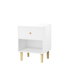 Bellemave® Wooden Nightstand with One Drawer One Shelf - Bellemave