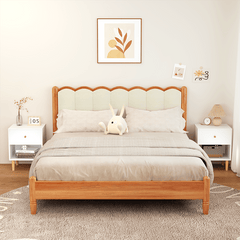 Bellemave® Wooden Nightstand with One Drawer One Shelf - Bellemave