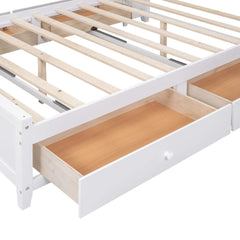 Bellemave® Wooden Platform Bed with All - in - One Cabinet and Shelf - Bellemave