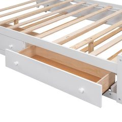 Bellemave® Wooden Platform Bed with All - in - One Cabinet, Shelf and Sockets - Bellemave