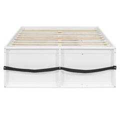 Bellemave® Wooden Platform Bed with Bookshelf, Display Cabinet and Storage Drawer, Multi - Functional Storage Bed for Bedroom, Guestroom - Bellemave