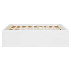 Bellemave® Wooden Platform Bed with Bookshelf, Display Cabinet and Storage Drawer, Multi - Functional Storage Bed for Bedroom, Guestroom - Bellemave