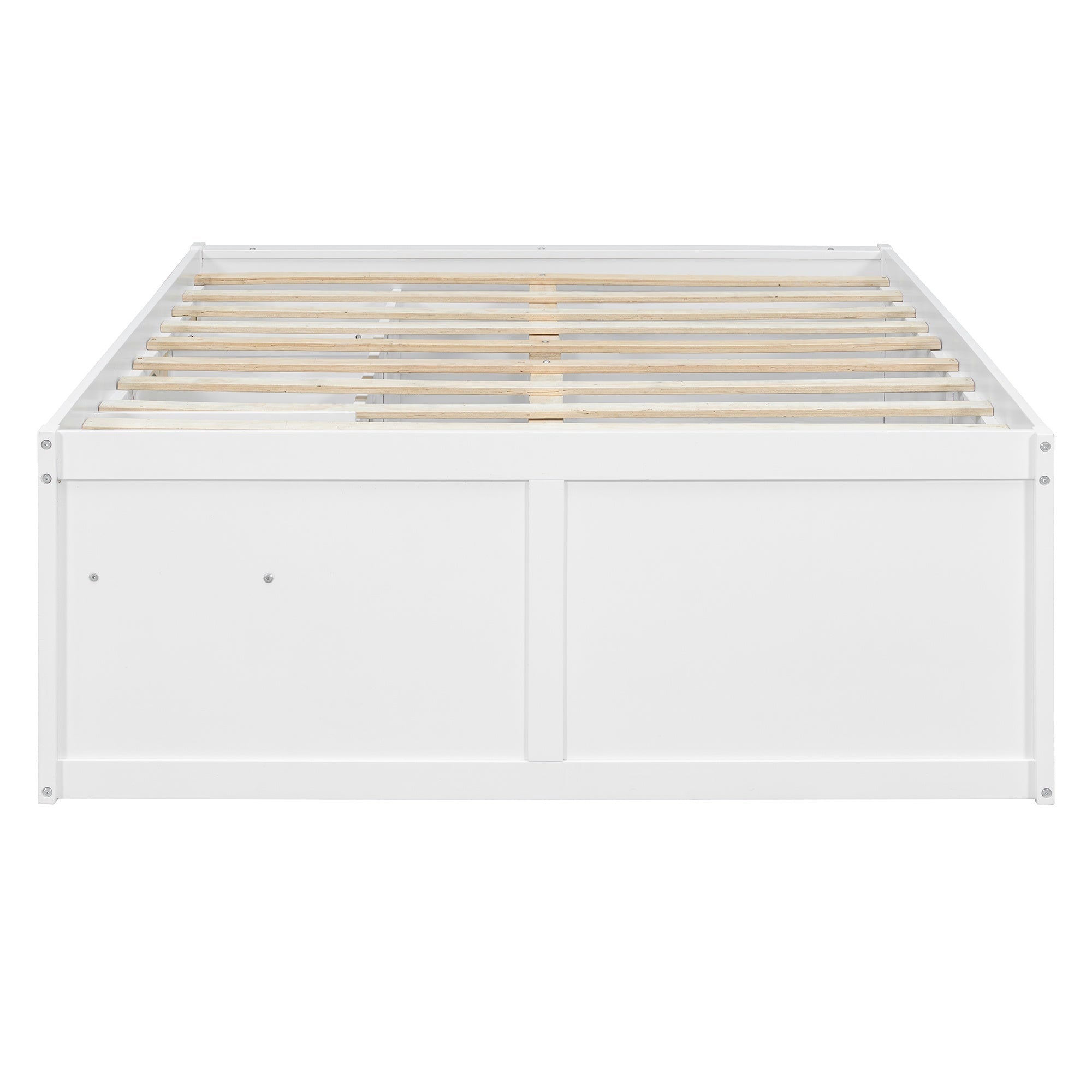 Bellemave® Wooden Platform Bed with Bookshelf, Display Cabinet and Storage Drawer, Multi - Functional Storage Bed for Bedroom, Guestroom - Bellemave