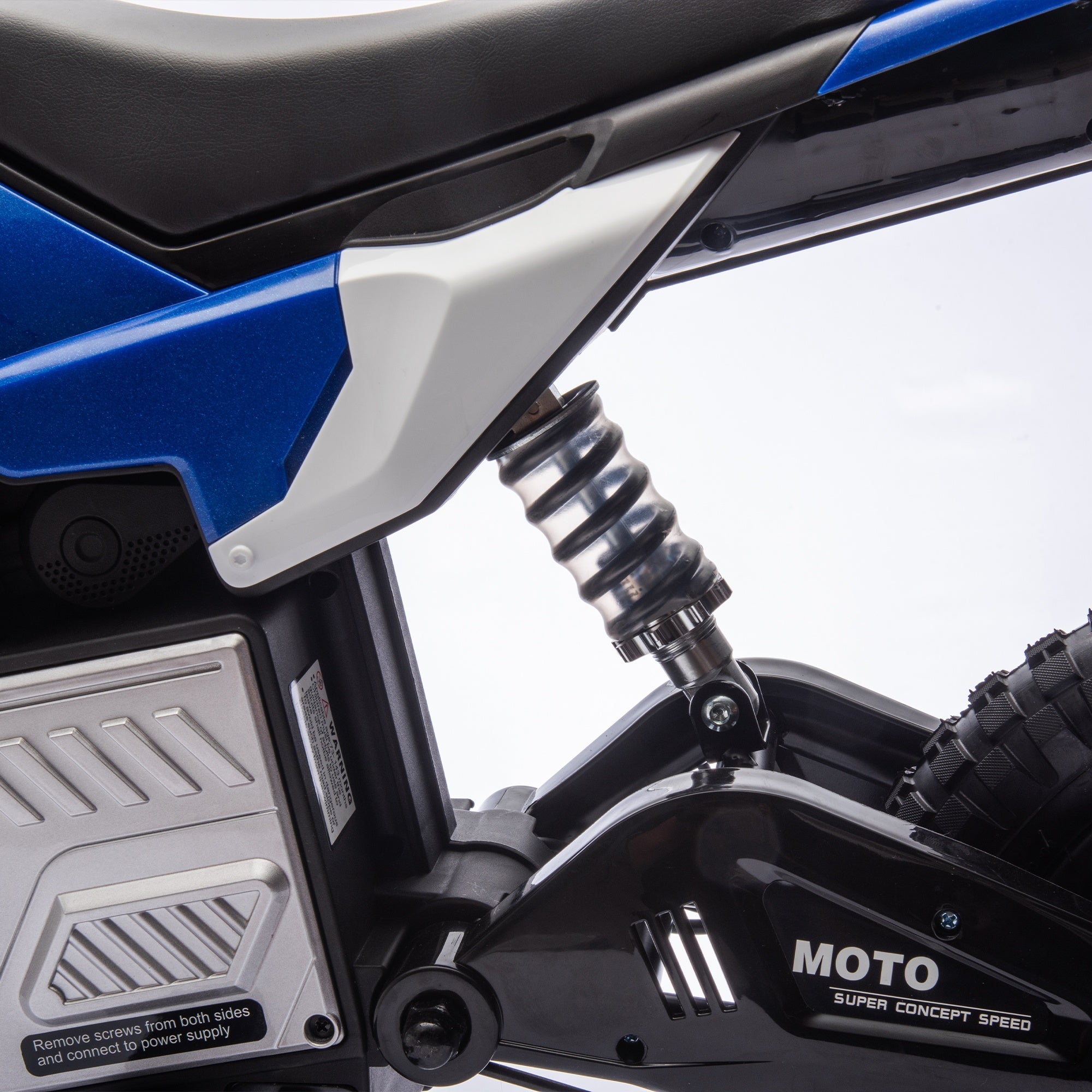 Bellemave®24V motorcycle for kids with LED breath lamp,Bluetooth,Music and Rear wheel shock absorber,Adjustable speed,motorcycle for kids 5 - 12 - Bellemave