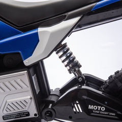 Bellemave®24V motorcycle for kids with LED breath lamp,Bluetooth,Music and Rear wheel shock absorber,Adjustable speed,motorcycle for kids 5 - 12 - Bellemave