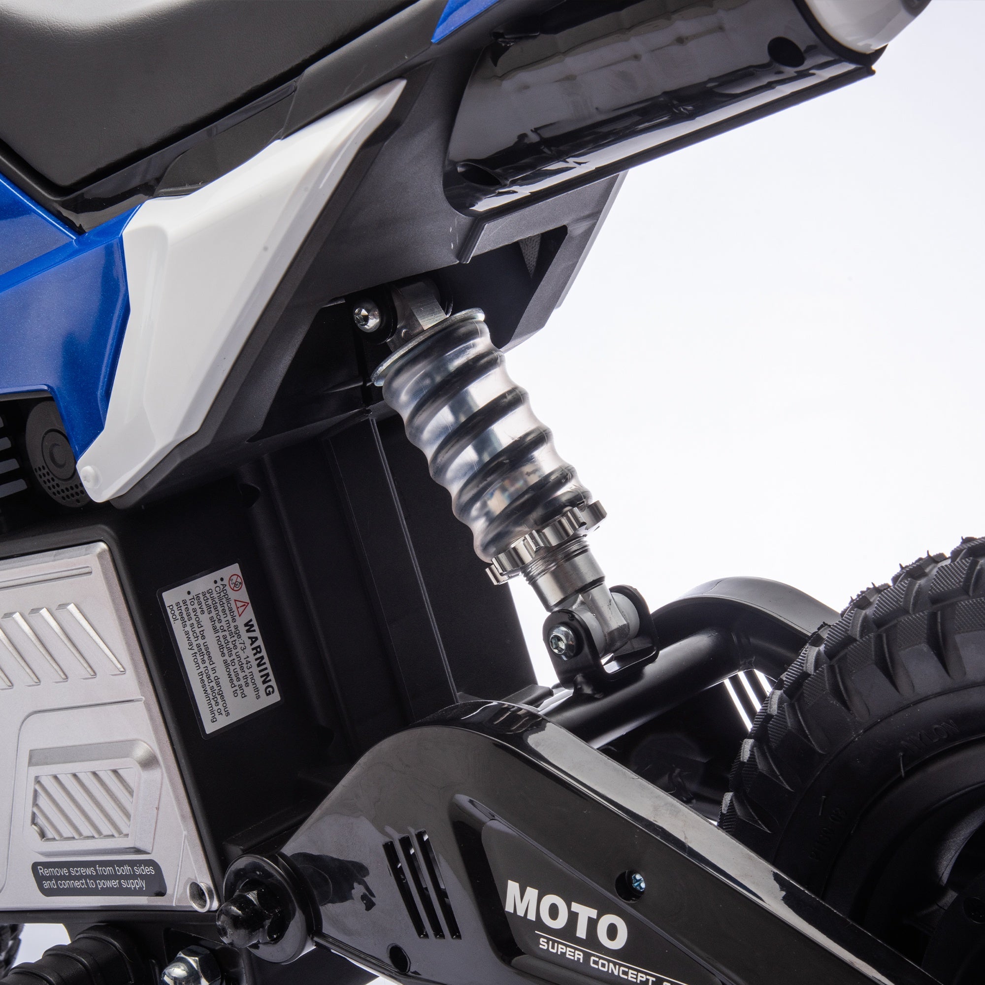 Bellemave®24V motorcycle for kids with LED breath lamp,Bluetooth,Music and Rear wheel shock absorber,Adjustable speed,motorcycle for kids 5 - 12 - Bellemave