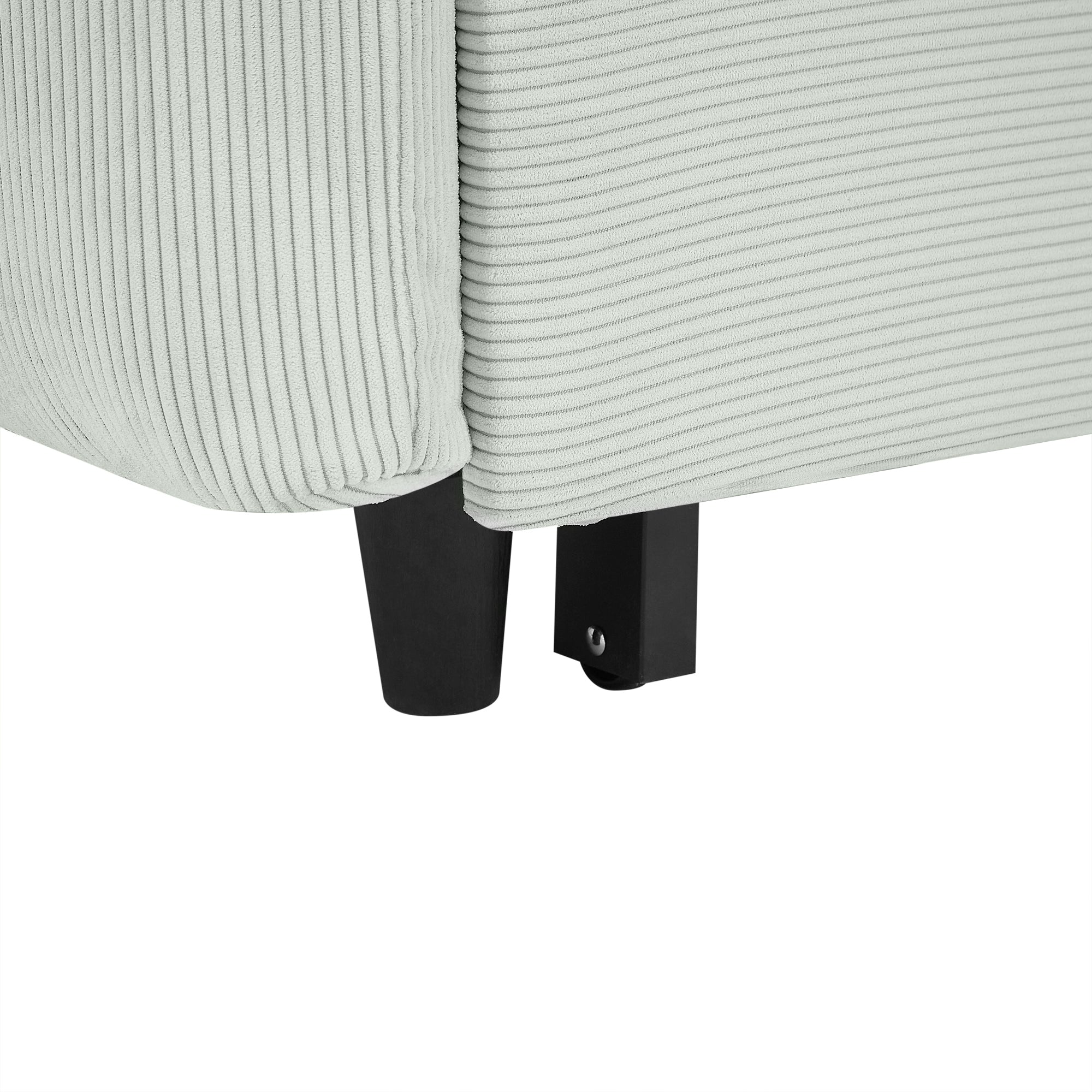 Bellemave®57.48" Pull - out Sofa Bed Convertible Couch 2 Seat Loveseat Sofa Modern Sleeper Sofa with Two Throw Pillows and USB Ports for Living Room, Light Grey - Green - Bellemave