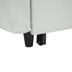 Bellemave®57.48" Pull - out Sofa Bed Convertible Couch 2 Seat Loveseat Sofa Modern Sleeper Sofa with Two Throw Pillows and USB Ports for Living Room, Light Grey - Green - Bellemave