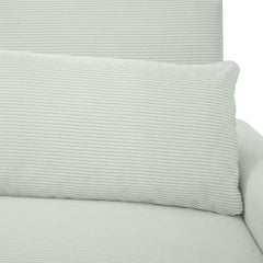 Bellemave®57.48" Pull - out Sofa Bed Convertible Couch 2 Seat Loveseat Sofa Modern Sleeper Sofa with Two Throw Pillows and USB Ports for Living Room, Light Grey - Green - Bellemave