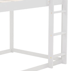 Bellemave®Twin Size House Bunk Bed with Slide and Ladder,White - Bellemave