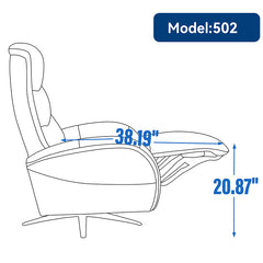 Bellemave® Dual Motor 270° Swivel Power Recliner Chair With Heavy Duty Motion Mechanism, USB and Type-C Charging Ports.