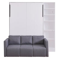 Bellemave® Full Size Murphy Bed Wall Bed with Sofa,with Shelves Bellemave®