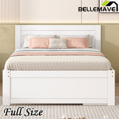 Bellemave® Platform Bed With Drawer And Two Shelves