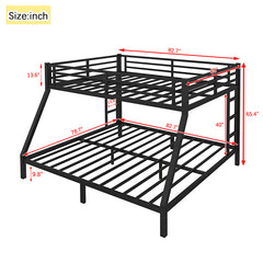 Bellemave® Queen over King Metal Bunk Bed