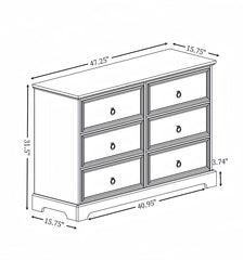 Bellemave® Modern Farmhouse 6 Drawers Chest