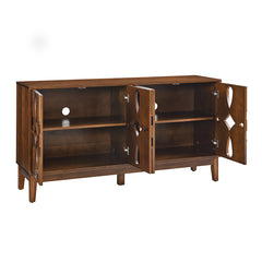 Bellemave® 60.5" Mid Century Modern Sideboard Buffet Cabinet with 4 Doors & Adjustable Shelves