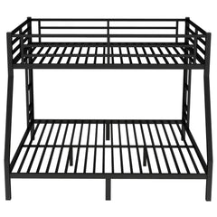 Bellemave® Queen Over King Bunk Beds Frame for Teens and Adults with 2 Side Ladder and Full Length Guardrail Bellemave®