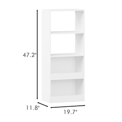 Bellemave® Kids 4-Tier Bookcase/Toy Storage Cabinet Organizer