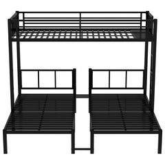 Bellemave® Twin XL/Twin over Twin & Twin Metal Triple Bunk Bed for 3