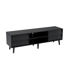 Bellemave® 63" TV Stand Features Vintage-style and Bevel Design with 4 Drawers