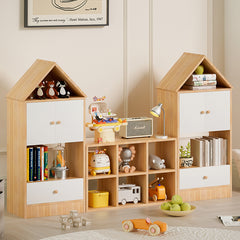 Bellemave® Versatile Children's Bookshelf with House-Shaped Design, Adjustable Placement