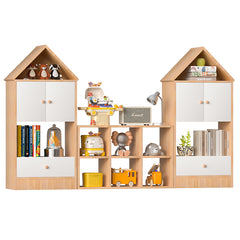 Bellemave® Versatile Children's Bookshelf with House-Shaped Design, Adjustable Placement