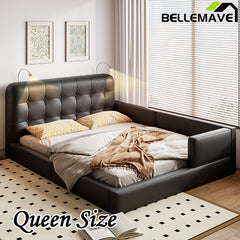 Bellemave® Queen Size Upholstered Platform Bed with 2 Reading Lights