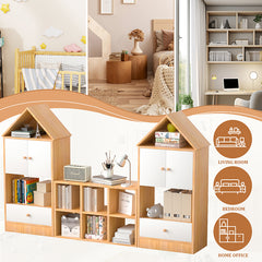 Bellemave® Versatile Children's Bookshelf with House-Shaped Design, Adjustable Placement