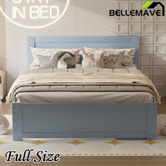 Bellemave® Platform Bed With Drawer And Two Shelves