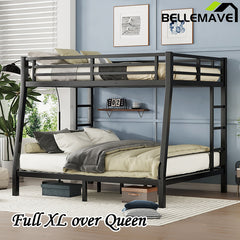 Bellemave® Full XL over Queen Metal Bunk Bed (Enhanced Slats)