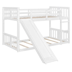Bellemave® Twin Size Bunk Bed with Slide and Ladder