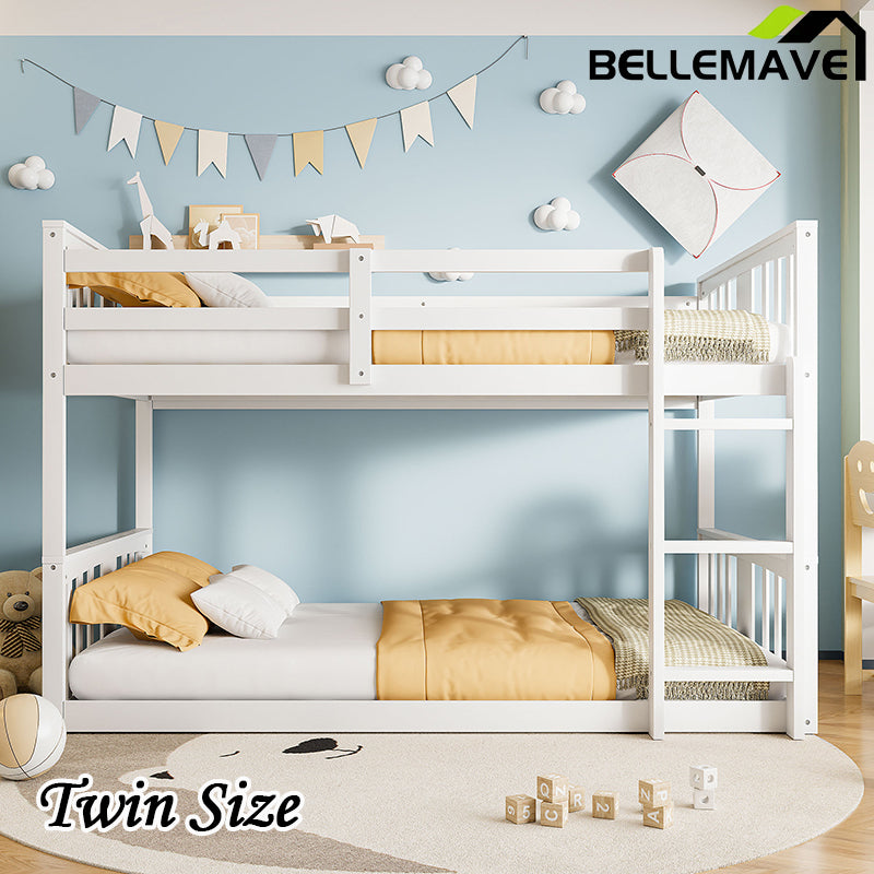 Bellemave® Twin Size Bunk Bed with Ladder