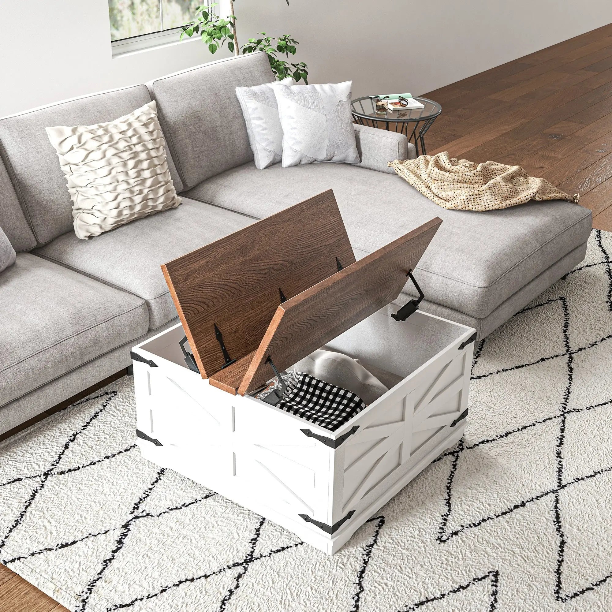 Bellemave® Coffee Table with Flip Top Hidden Storage Bellemave®