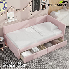 Bellemave® Twin Size Upholstered Daybed with 2 Drawers